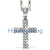 2 Row Ultra Ballers Cross Iced out Pendant 30