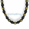 Black and Yellow 50 Disco Ball Hip Hop Chain