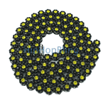 Black and Yellow Bling Cluster Chain 750 Stones!!!