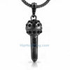 Black Hip Hop Microphone Pendant & Chain Small