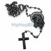 Black Hip Hop Rosary Jesus Halo & Cross