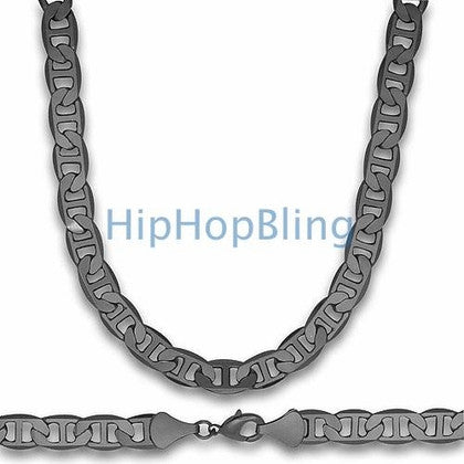 4mm Square Snake 3D Gold Hip Hop Chain