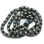 4mm Foxtail Franco Black Hip Hop Chain