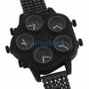 Bling Bling 5 Time Zone Watch ALL BLACK