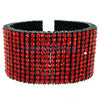 Bling Bling All Red on Black 12 Row Hip Hop Bracelet