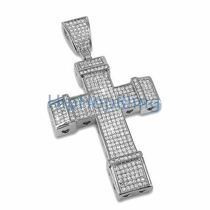 Bling Bling Cross CZ Micro Pave Pendant