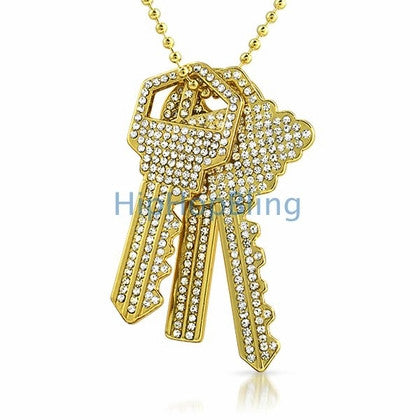 Bling Bling House Keys Set Gold