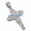 Building Blocks Cross CZ Micro Pave Bling Bling Pendant