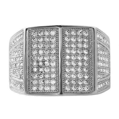 Celeb Rhodium CZ Bling Bling Ring