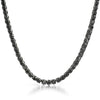 .925 Silver 4MM CZ Bling Tennis Chain Black