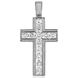 Channel Set Big Rocks CZ Bling Bling Cross