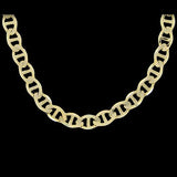 Marine 6mm 20 Inch Gold Plated Hip Hop Chain Necklace