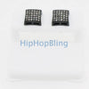 .72ct Real Diamond Hip Hop Kite Earrings Black 316L