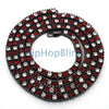 Red & White on Black Checkered Bling Bling Chain