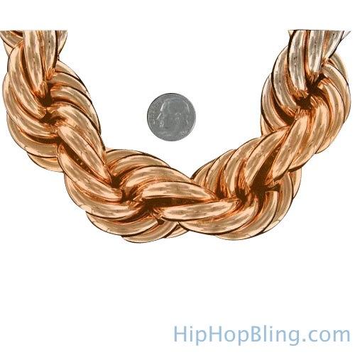 Rose Gold Dookie Rope Chain 30MM WOW