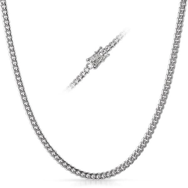 4MM Miami Cuban Chain Stainless Steel Triple Lock