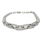 3D Box Link Rhodium Hip Hop CZ Bling Bling Chain