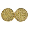 Lemonade Circle CZ Micro Pave Earrings