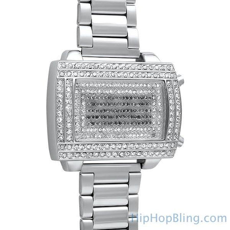 Ice Plus Digital Genuine Diamond Watch White