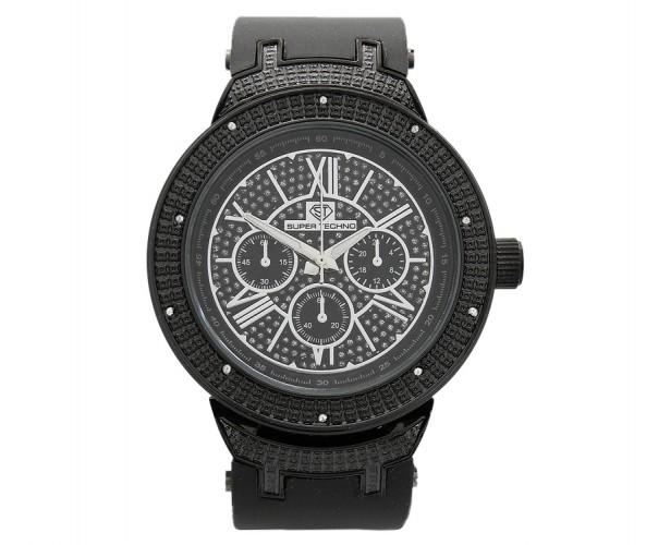 Black Master Super Techno Diamond Watch