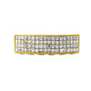 Gold 4 Row Princess Cut Grillz Bottom