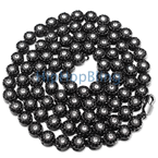 Cluster Chain White Center Black Bling Bling Necklace