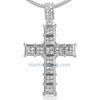 Cube Cross Hip Hop Ice Pendant & Chain Small
