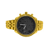 Black Dial Gold Sport Jubilee Hip Hop Watch