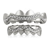 Bling Bling Grillz Silver Wavy Iced Out Set