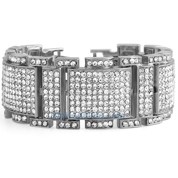 Extreme Shine Rhodium Bling Bling Bracelet