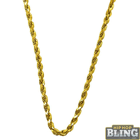8MM Gold Bead Hip Hop Chain