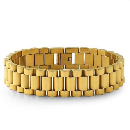 Rick Ross Style Gold Lab Ruby Bracelet Bling