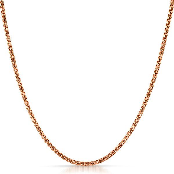 Rounded Box Chain Rose Gold Stainless Steel