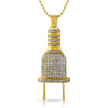 Bling Bling Plug Gold CZ Iced Out Pendant