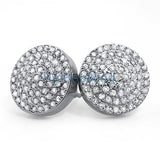 1.30ct Diamond Domed Hip Hop Earrings 316L