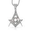 Medium Fancy Masonic Free Mason Pendant Stainless Steel