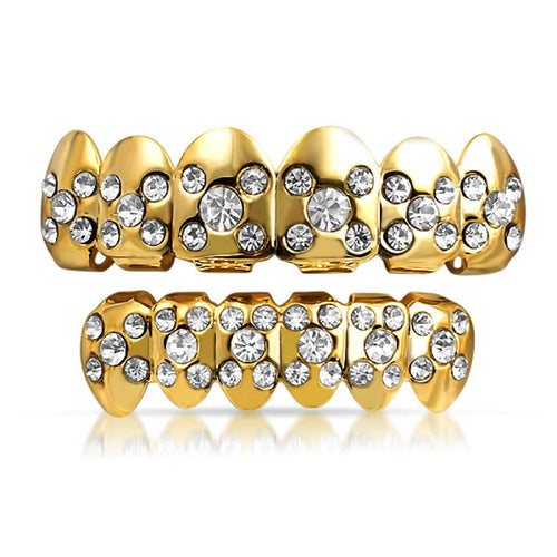 Gold Grillz Set X Ice Top Bottom