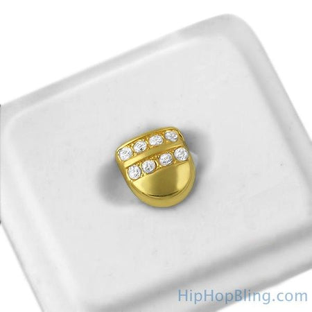 Heart Teeth Silver Grillz Top Bottom Set