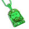 Money Green Jesus Piece Pendant  Rosary Chain