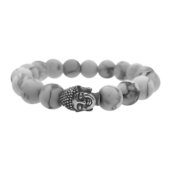 Buddha White Turquoise Stone Bead Fashion Bracelet