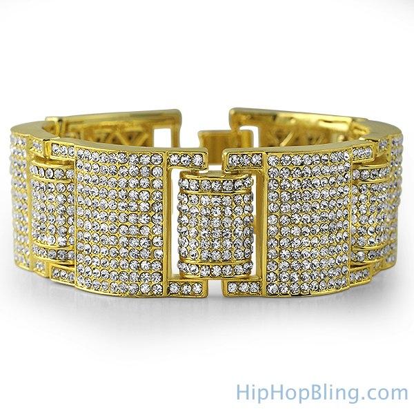 Gold Godfather Bling Hip Hop Bracelet
