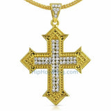 Designer Cross Gold Bling Bling Chain Small