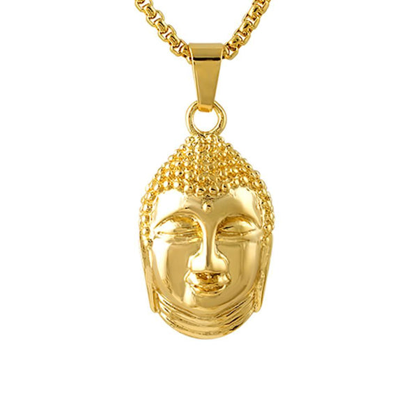 Gold Thai Buddha Pendant Stainless Steel