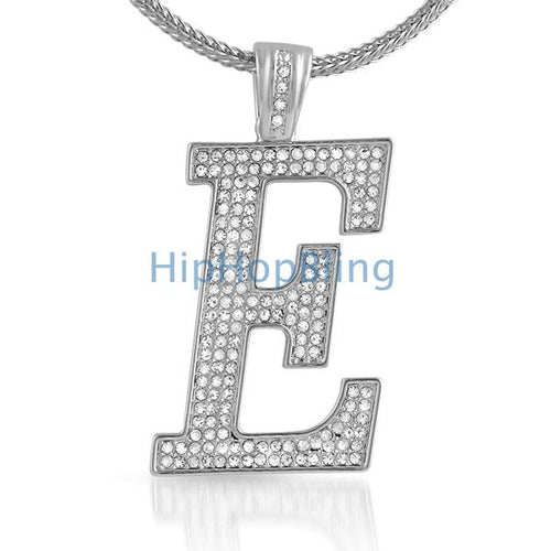 E Initial Bling Bling Pendant