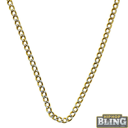 Herringbone 6mm 24 Inch Gold Plated Hip Hop Chain Necklace