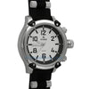 Silver Black Rubber Mens Bars Watch