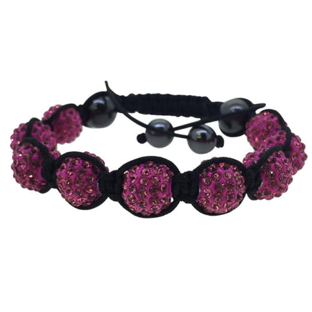 2 Row Cluster Black Bling Bling Bracelet