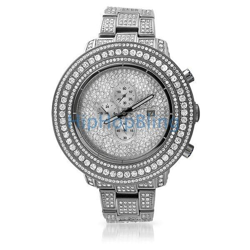 Custom Lab Made Bling Bling Watch Iced Dial Bezel Case & Band