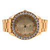 46MM Big Stones Bezel Bling Rose Gold Hip Hop Watch