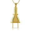 Gold Plug Polished Hip Hop Pendant